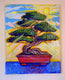 Original art for sale at UGallery.com | Morning Sun Bonsai by Kira Yustak | $975 | acrylic painting | 28' h x 22' w | thumbnail 3