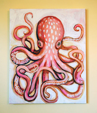Original art for sale at UGallery.com | Pale Octopus by Kira Yustak | $750 | acrylic painting | 20' h x 16' w | photo 3