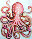 Original art for sale at UGallery.com | Pale Octopus by Kira Yustak | $750 | acrylic painting | 20' h x 16' w | thumbnail 1