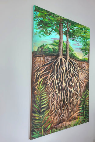 Original art for sale at UGallery.com | Root System by Kira Yustak | $1,050 | acrylic painting | 36' h x 24' w | photo 2
