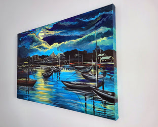Shark River, Belmar, NJ by Kira Yustak |  Side View of Artwork 