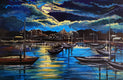 Original art for sale at UGallery.com | Shark River, Belmar, NJ by Kira Yustak | $1,175 | acrylic painting | 20' h x 30' w | thumbnail 1
