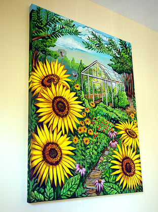Original art for sale at UGallery.com | The Greenhouse by Kira Yustak | $1,575 | acrylic painting | 40' h x 30' w | photo 2