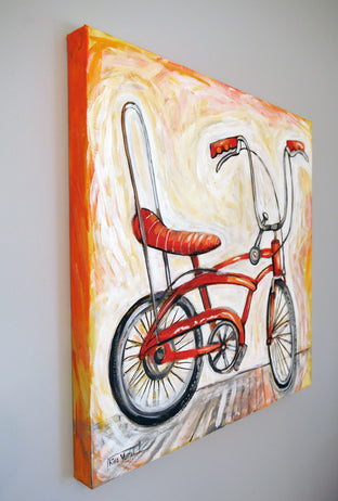 Original art for sale at UGallery.com | Vintage Bike by Kira Yustak | $750 | acrylic painting | 20' h x 20' w | photo 2