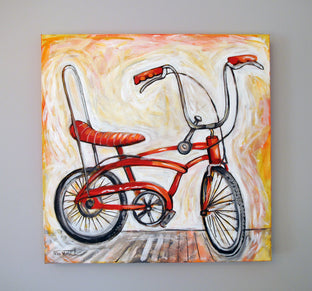 Original art for sale at UGallery.com | Vintage Bike by Kira Yustak | $750 | acrylic painting | 20' h x 20' w | photo 3