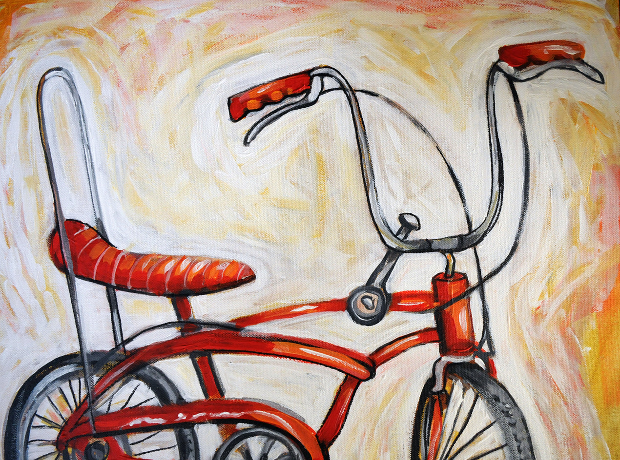 Vintage Bike by Kira Yustak |  Closeup View of Artwork 