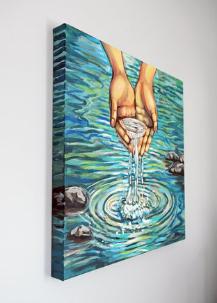 Water is Life by Kira Yustak |  Side View of Artwork 