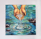 Original art for sale at UGallery.com | Water is Life by Kira Yustak | $950 | acrylic painting | 20' h x 20' w | thumbnail 3
