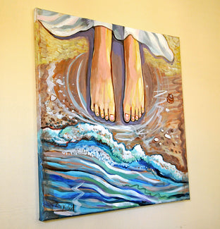 Waters Edge by Kira Yustak |  Side View of Artwork 