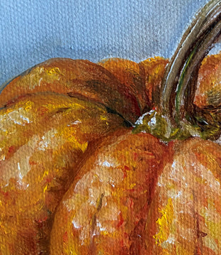 Miniature Sparkler Pumpkin by Kristine Kainer |   Closeup View of Artwork 
