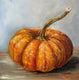 Original art for sale at UGallery.com | Miniature Sparkler Pumpkin by Kristine Kainer | $300 | oil painting | 6' h x 6' w | thumbnail 1