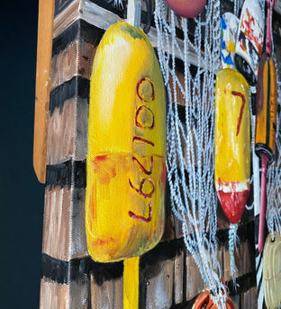 Buoys of Summer by Kristine Kainer |  Side View of Artwork 