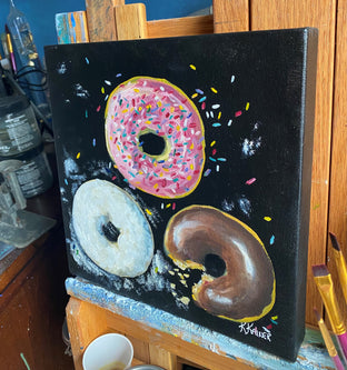 Doughnuts by Kristine Kainer |  Side View of Artwork 