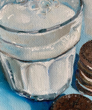 Oreos and Milk by Kristine Kainer |   Closeup View of Artwork 