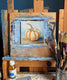 Original art for sale at UGallery.com | Miniature Tiger Stripe Pumpkin by Kristine Kainer | $253.40 | oil painting | 6' h x 6' w | thumbnail 3