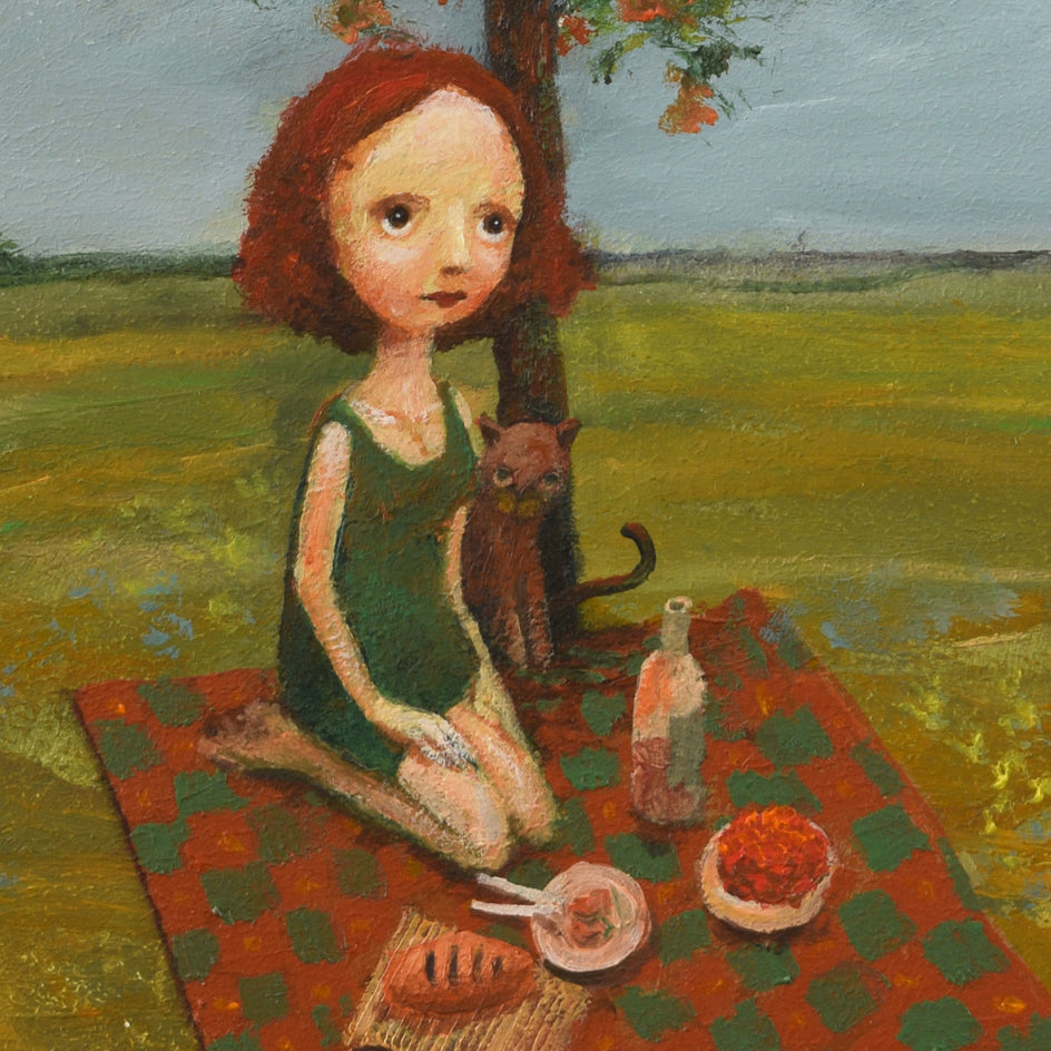 Breakfast under Rowan by Krzysztof Iwin |  Closeup View of Artwork 