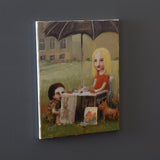 Original art for sale at UGallery.com | Girl Selling Paintings by Krzysztof Iwin | $1,550 | acrylic painting | 15.7' h x 11.8' w | thumbnail 3