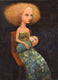 Original art for sale at UGallery.com | Mother with Child by Krzysztof Iwin | $1,650 | acrylic painting | 15.75' h x 11.81' w | thumbnail 1