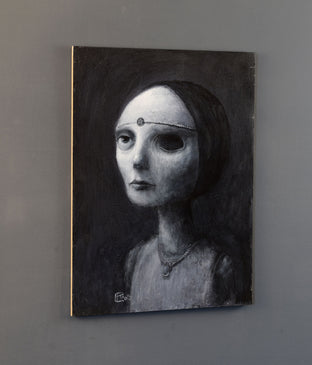 Original art for sale at UGallery.com | Priestess by Krzysztof Iwin | $1,550 | acrylic painting | 15.75' h x 11.81' w | photo 3