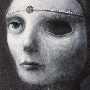 Original art for sale at UGallery.com | Priestess by Krzysztof Iwin | $1,550 | acrylic painting | 15.75' h x 11.81' w | photo 4