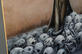Original art for sale at UGallery.com | Reaper by Krzysztof Iwin | $1,900 | acrylic painting | 15.75' h x 15.75' w | photo 2