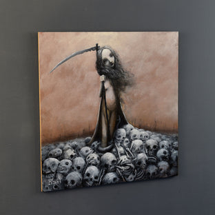 Original art for sale at UGallery.com | Reaper by Krzysztof Iwin | $1,900 | acrylic painting | 15.75' h x 15.75' w | photo 3