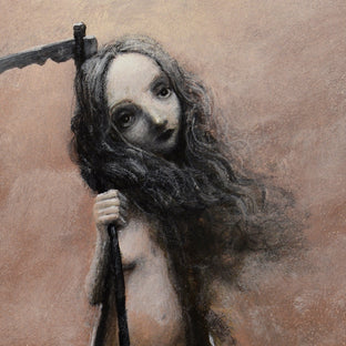Original art for sale at UGallery.com | Reaper by Krzysztof Iwin | $1,900 | acrylic painting | 15.75' h x 15.75' w | photo 4
