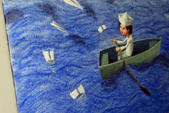 Original art for sale at UGallery.com | Seagulls by Krzysztof Iwin | $2,200 | acrylic painting | 23.62' h x 19.68' w | thumbnail 2