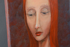 Original art for sale at UGallery.com | Silence by Krzysztof Iwin | $1,550 | acrylic painting | 15.75' h x 11.81' w | thumbnail 2