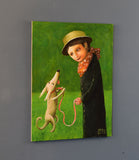 Original art for sale at UGallery.com | Spring Jump by Krzysztof Iwin | $1,550 | acrylic painting | 15.75' h x 11.81' w | thumbnail 3