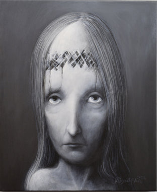 Original art for sale at UGallery.com | Suffering by Krzysztof Iwin | $2,000 | acrylic painting | 24' h x 20' w | photo 1