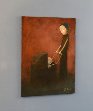 Original art for sale at UGallery.com | Bebetto by Krzysztof Iwin | $1,400 | oil painting | 15.75' h x 11.81' w | photo 4