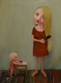 oil painting by Krzysztof Iwin titled Hair