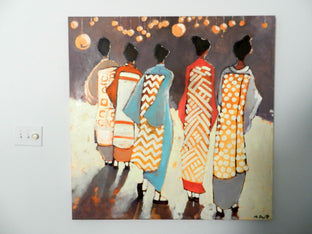 Original art for sale at UGallery.com | Five Geisha by Mary Pratt | $3,275 | oil painting | 48' h x 48' w | photo 4