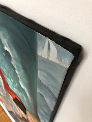 Cruising the Harbor by Anne-Francois de Serilly |  Side View of Artwork 