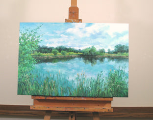 Lake In The Reeds by Suzanne Massion |  Context View of Artwork 