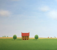 Original art for sale at UGallery.com | The Quiet of the Farm by Sharon France | $2,100 | acrylic painting | 24' h x 36' w | thumbnail 2