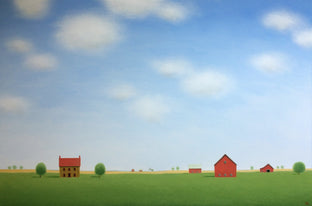 Original art for sale at UGallery.com | The Quiet of the Farm by Sharon France | $2,100 | acrylic painting | 24' h x 36' w | photo 1