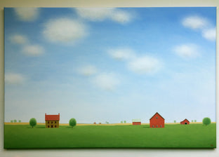 Original art for sale at UGallery.com | The Quiet of the Farm by Sharon France | $2,100 | acrylic painting | 24' h x 36' w | photo 4