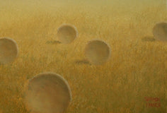 Original art for sale at UGallery.com | Windmill on the Old Farmstead by Sharon France | $1,575 | acrylic painting | 24' h x 36' w | thumbnail 4