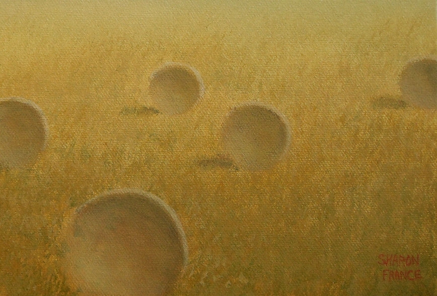 Windmill on the Old Farmstead by Sharon France |  Closeup View of Artwork 