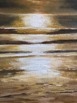 Original art for sale at UGallery.com | Nature's Last Blue is Gold by Jesse Aldana | $1,900 | oil painting | 40' h x 30' w | photo 4