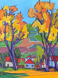 Original art for sale at UGallery.com | Autumn Day by Laura (Yi Zhen) Chen | $950 | acrylic painting | 24' h x 18' w | thumbnail 1