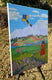 Original art for sale at UGallery.com | Girl Flying a Kite by Laura (Yi Zhen) Chen | $750 | acrylic painting | 24' h x 18' w | thumbnail 4