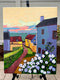 Original art for sale at UGallery.com | Seaside Village by Laura (Yi Zhen) Chen | $550 | oil painting | 20' h x 16' w | thumbnail 3