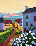 Original art for sale at UGallery.com | Seaside Village by Laura (Yi Zhen) Chen | $550 | oil painting | 20' h x 16' w | thumbnail 1