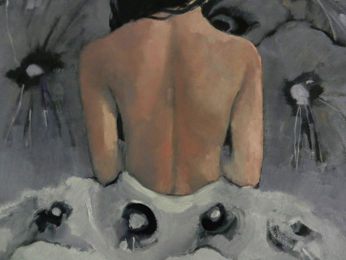 Layered Beauty - Commission by Mary Pratt |  Side View of Artwork 