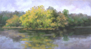 Original art for sale at UGallery.com | Lazy River by Suzanne Massion | $450 | oil painting | 12' h x 22' w | photo 1