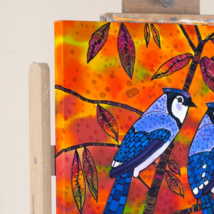 Blue Jays through the Prism of Autumn by Yelena Sidorova |  Side View of Artwork 