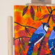 Original art for sale at UGallery.com | Blue Jays through the Prism of Autumn by Yelena Sidorova | $800 | mixed media artwork | 20' h x 20' w | thumbnail 2